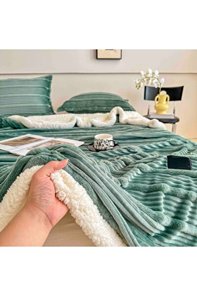CHIRASO Cocolino CHIRASO Blanket Set, With Zipper, with Fur Inside, 200x230cm and 2 Pillowcases 50x70cm