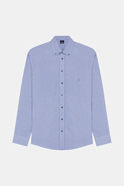 W Collection MAVİ UZUN KOLLU GÖMLEK