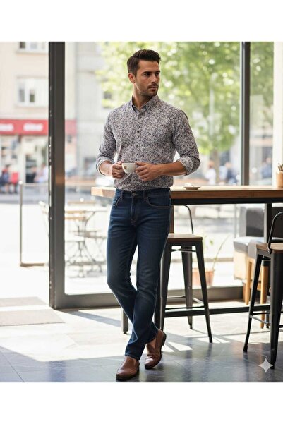 TRENDY erkek uzun kollu gömlek