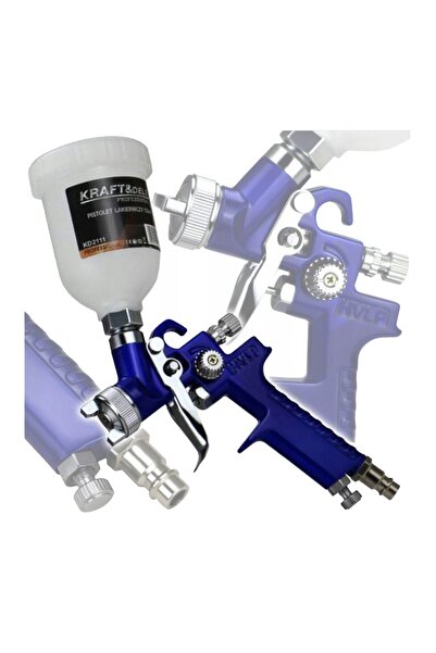 Kraft Pneumatic paint spray gun. 0.8 mm HVLP nozzle, 125 ml capacity,