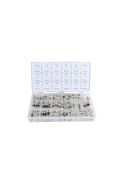 ASTA Set of 180 glass fuses, 6 - 30 mm,