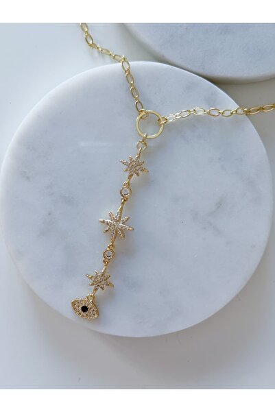 CHARMLUCKY قلادة خاصة من سلسلة جو-بولار ستار على شكل حرف Y