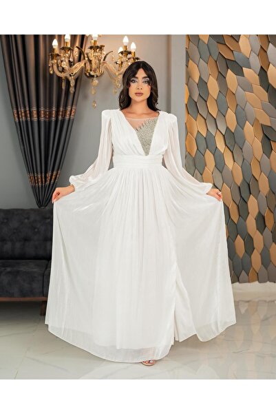 CAREZZA Elbereth – Star Stone Transparent Detailed Evening Dress