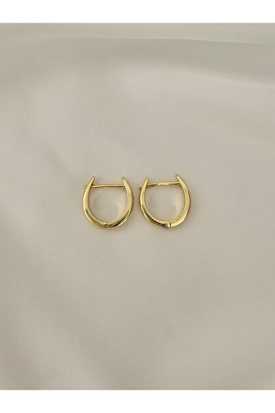 Zivazer Store kadın çelik kararmaz xuping 14k gold renginde hilal formunda küpe