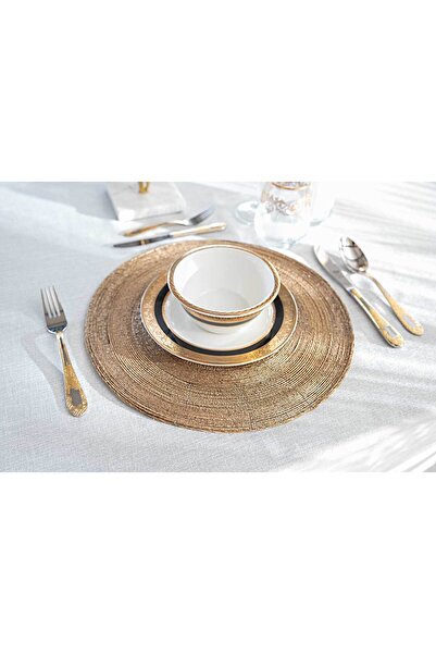 Home Sweet Home BONCUKLU AMERİKAN SERVİS - ALTIN- 38*38 CM ( AF9510 )