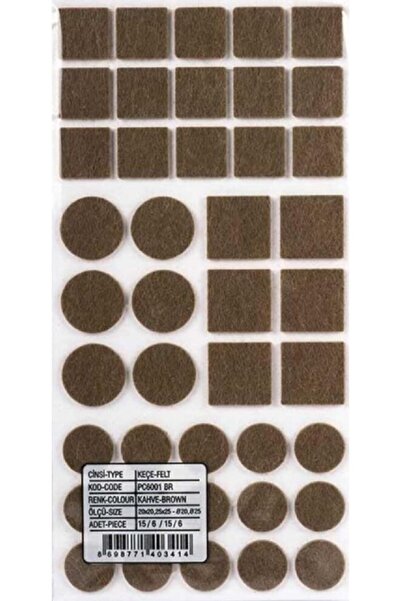 ZUZU MADE 42 Adet Karma Paket Yapışkanlı Sandalye, Masa, Koltuk Altı Parke Koruma Keçesi Ses Engeller