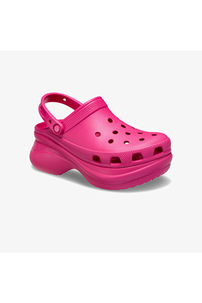 Crocs Women's Brand Logo Comfortable Daily Use Fuchsia Slippers 206302 -6Zq