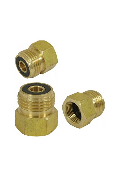 VERKE Brass reducer for gas installations, 1/2"-3/8",