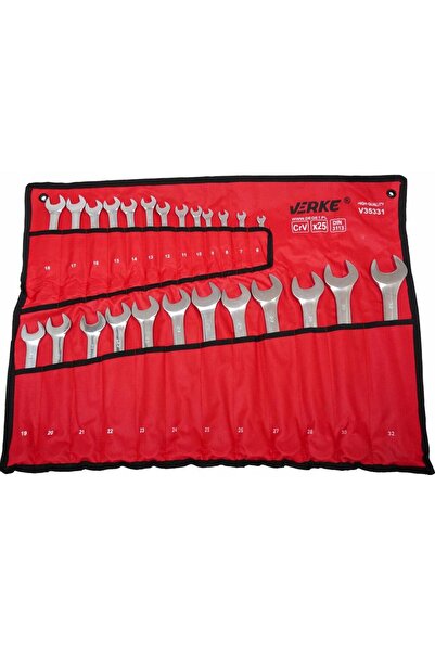 VERKE Combination wrench set, 25 pieces, 6-32 mm, chrome-vanadium,