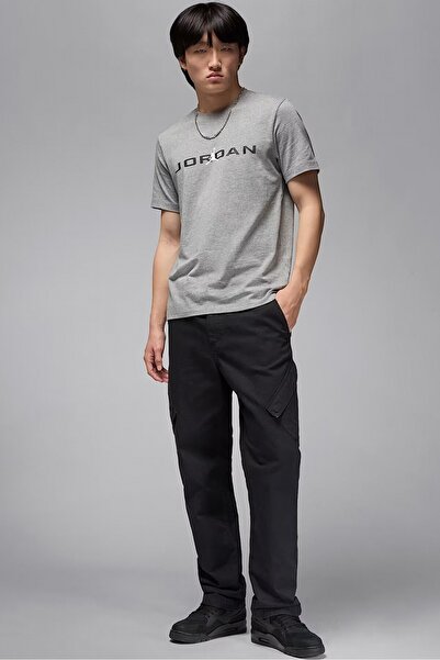 Nike Jordan Air Tee SS Crew Grey Ανδρικό μπλουζάκι από βαμβάκι γκρι