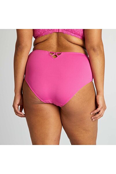 KİABİ Microfibre and lace briefs PINK