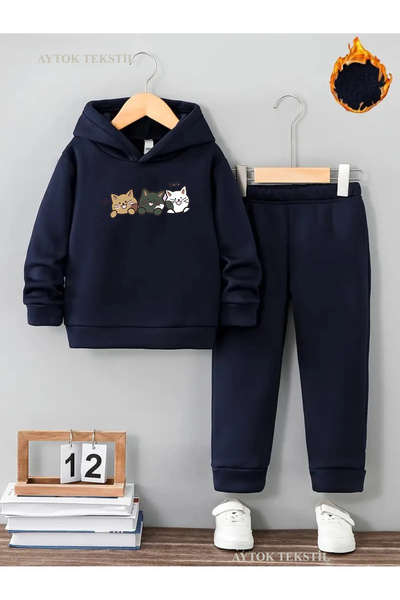 FRİENDS KİDS طقم بدلة رياضية مطبوعة للأولاد والبنات