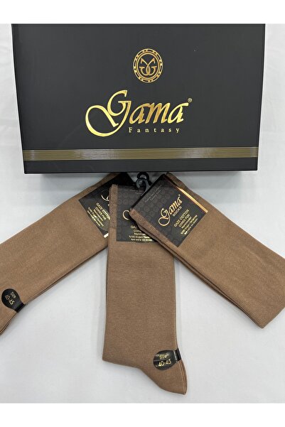 Gama Çorap 3 Pieces of Gaze Cotton 100% Natural Nylon-Free Thick Winter Men's Socks