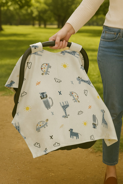 minial Puset Örtüsü Pazen Yumuşak %100Organik Bebek Örtüsü 4 Mevsim