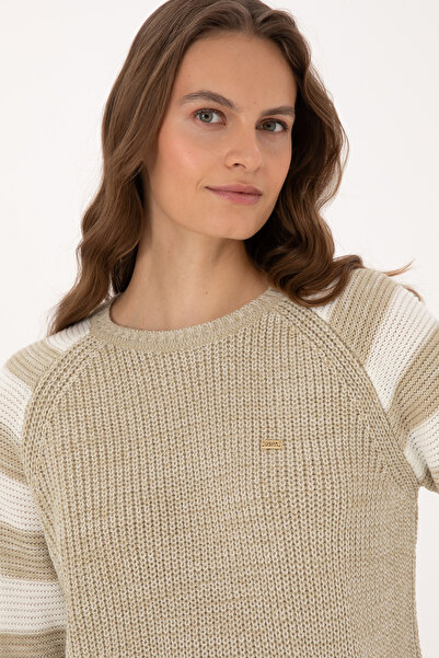 U.S. Polo Assn. Women's Light Khaki Sweater 50308900-Vr183