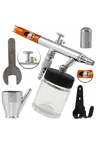 VERKE Pistol de vopsit, aerograf, duza 0.35mm, rezervor 22 ml,