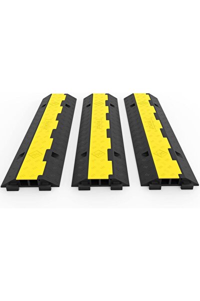 VEVOR Set 4 Rampe protectie cabluri 2 canale, capacitate 5 t, modular, pentru parcari/depozite/santiere