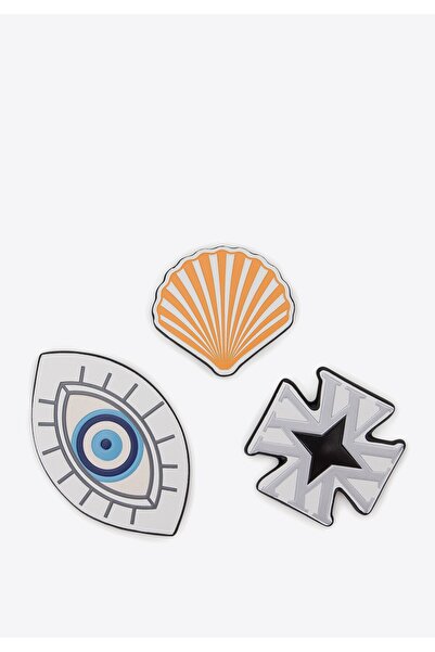 Wittchen Women Leather Pin Set - 3 pieces silver and black silver and black l...