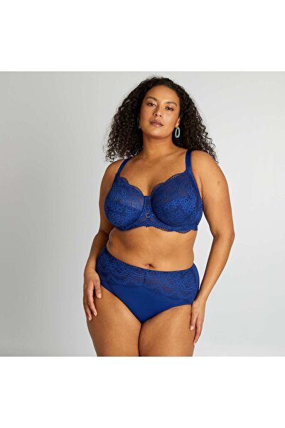 KİABİ شورت دانتيل سادة أزرق