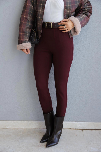 Purple by Banu Bel Dikiş Detay Tayt Pantolon