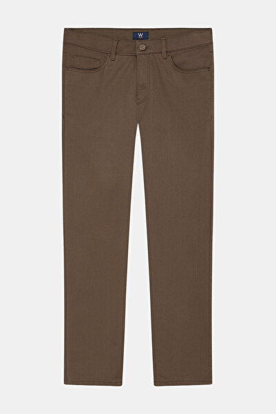 W Collection Brown Pipe Leg Sports Pants