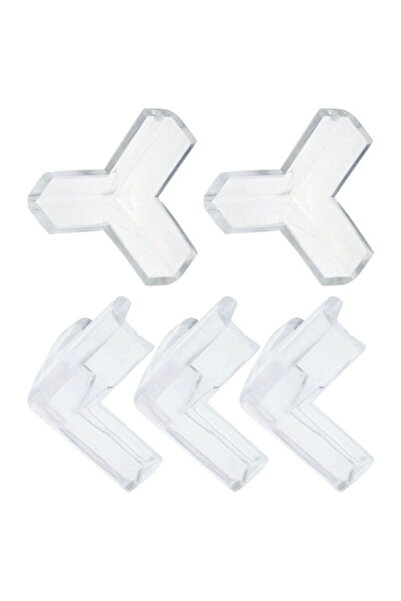 Empria Σετ 8 μίνι προστατευτικών γωνιών, τρισδιάστατης διαφανούς σιλικόνης, 2,4x0,8x0,3 εκ.