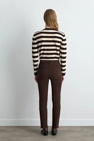 Gusto 5 Pocket Canvas Pants - Brown