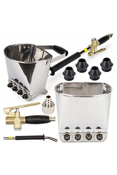 Powermat Pistol pneumatic pentru tencuit, capacitate 3 litri, 4 duze de 19 mm,