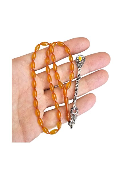 LEBLEBİ TESBİH Ufak - Small Size Fire Amber Prayer Beads Lt1440