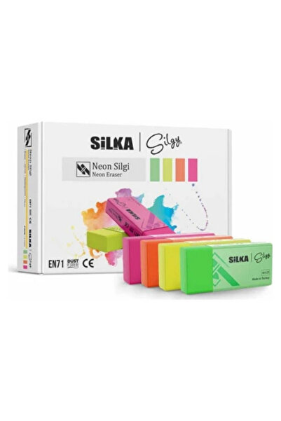 Silka Neon Silgi Çok Renkli Büyük Boy Silgi 1 Adet
