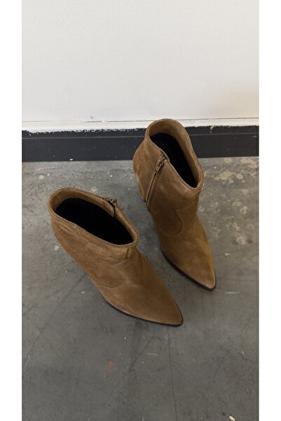 Eataly Shoes Γνήσιες γυναικείες μπότες με τακούνι από καστόρι