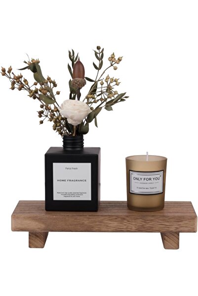 zoocatia Small Wooden Tray with Base for Bathroom Decor from