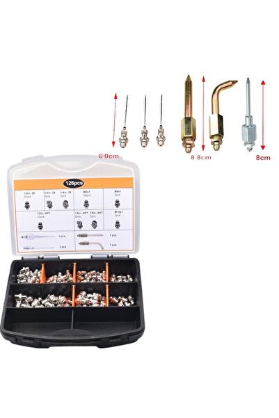 OEM Lubrication kit with fittings, nipples, quick coupling needles, 126 pcs, storage box