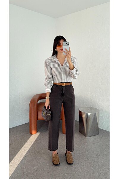 HAZELANNA سكاتر جين باللون البني الداكن