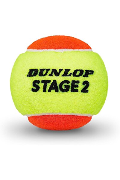 DUNLOP Tennis Ball Stage 2 - Orange (3 Balls) - For Beginners & Children, Mid-Court