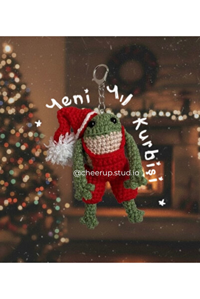 Handmade نويل كوربيش |   هدية رأس السنة الجديدة، إكسسوار على شكل ضفدع يرتدي م...