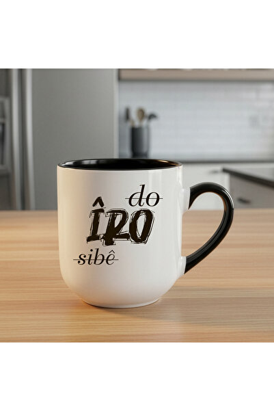 ZERYA Doh İro Sibê Written Elite Black Mug - Doh İro Sibê Elite Oval Cup