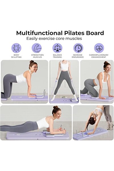 Generic Specton 5-in-1 Foldable Pilates Reformer Board with Resistance Bands