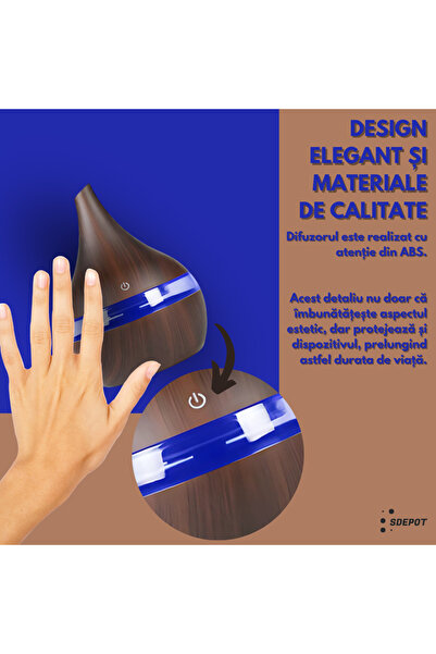 SDEPOT Aromatherapy diffuser, SDEPOT®, 7 LED colors, USB cable, humidifier, 300 ml