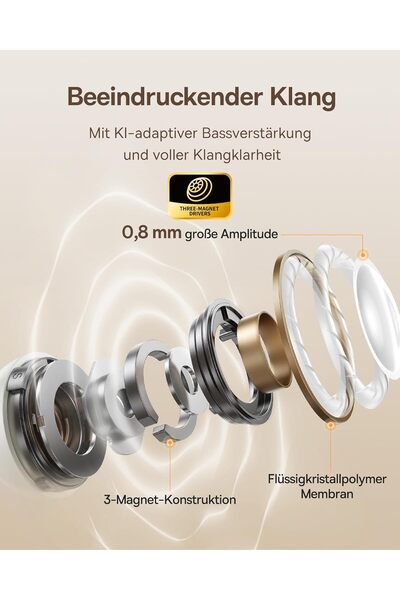 Baseus Bowie MC1 Open-Ear Clip Headphones, Bluetooth 5.4, IP57, 40H Battery - Starlight White