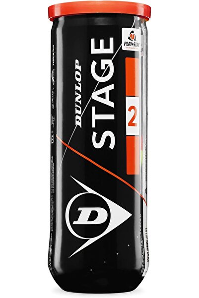 DUNLOP Tennis Ball Stage 2 - Orange (3 Balls) - For Beginners & Children, Mid-Court