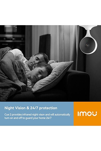 Imou Cue 2 3MP (2K) Mini Indoor Camera - Night Vision, Two-way Audio, Human Detection
