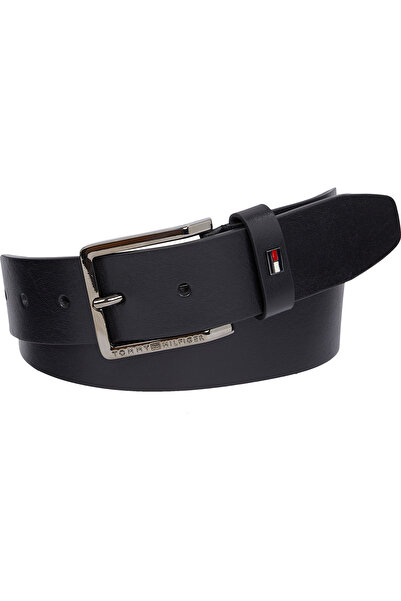 Tommy Hilfiger Men Black Leather Oliver Adjustable Belt