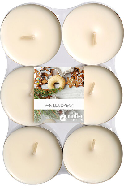Mueller kerzen set 6 maxipastile christmas vanilie