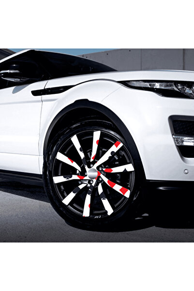 Avex Set de 4 folii autoadezive cu imprimeu pentru exterior cu EcoSolvent, pentru decorarea jantelor auto