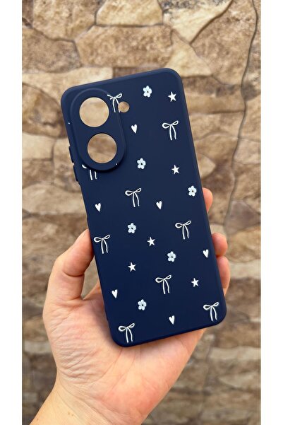 Vip Case Redmi A5 Compatible Mini Bow Patterned Silicone Shock-Absorbing Classic Protective Rubber Case