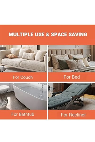 hibobi C-Shaped End Table for Couch – Slim Metal Side Table for Small Spaces, Sofa & Living Room Use