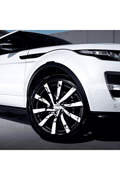 Avex Set de 4 folii autoadezive cu imprimeu pentru exterior cu EcoSolvent, pentru decorarea jantelor auto