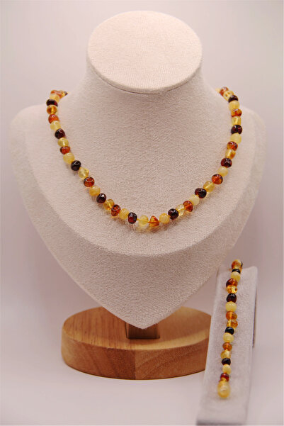 assa accessories Damla Amber Baby Necklace-Bracelet Set Original Certified