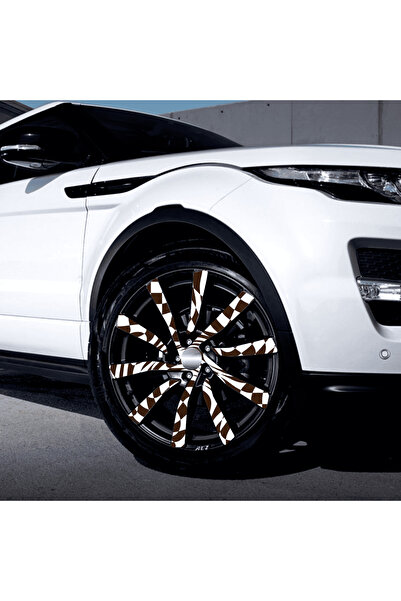 Avex Set de 4 folii autoadezive cu imprimeu pentru exterior cu EcoSolvent, pentru decorarea jantelor auto